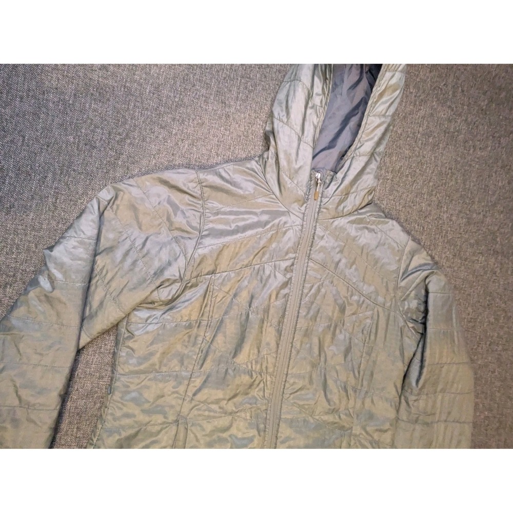 Columbia Omni-Heat Insulated Quilted Jacket Women's Large Silver Parka Coat - Picture 2 of 11